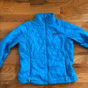 Patagonia nano puff jacket womens large, blue